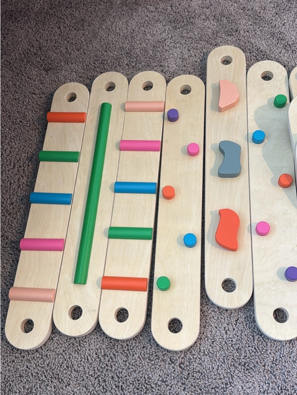Wooden Colorful Peg and Rod Activity Board for Kids